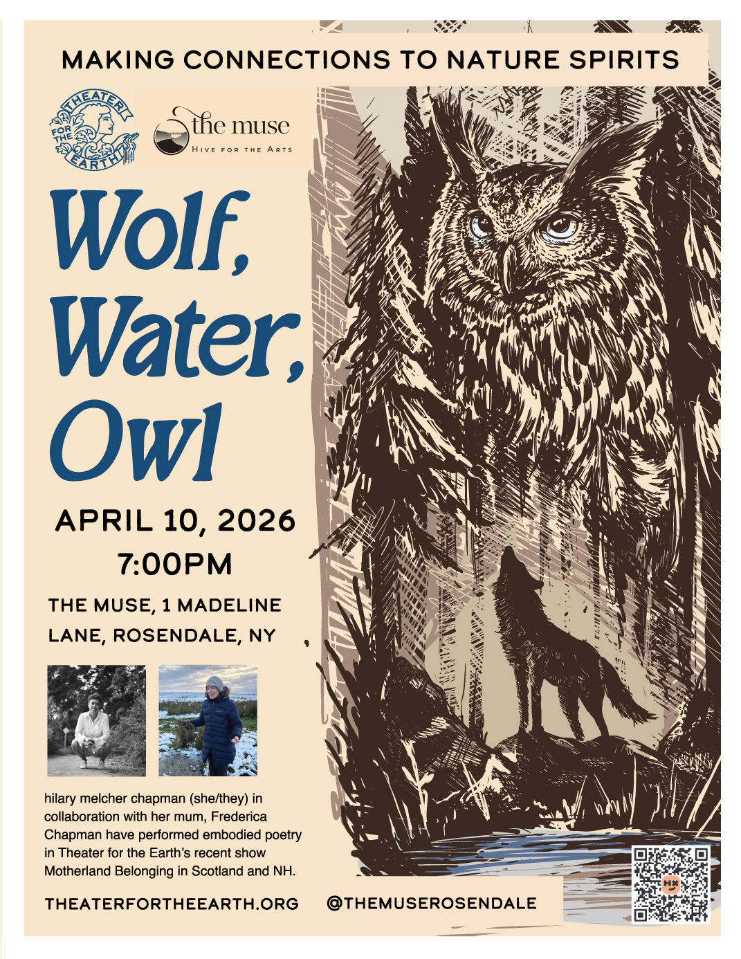Wolf, Water Owl Performance Poster